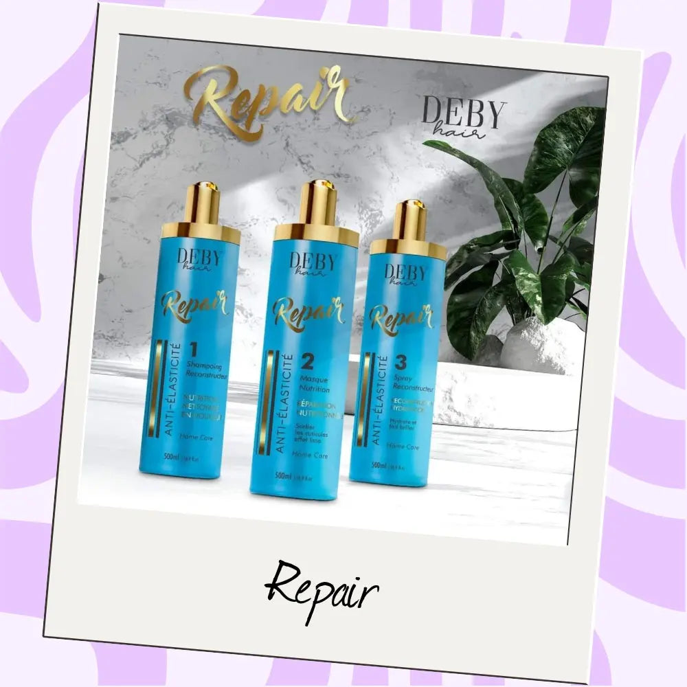 Deby Hair | Repair - Trio routine d'entretien réparation intense - 3x500ml Lissage Expert