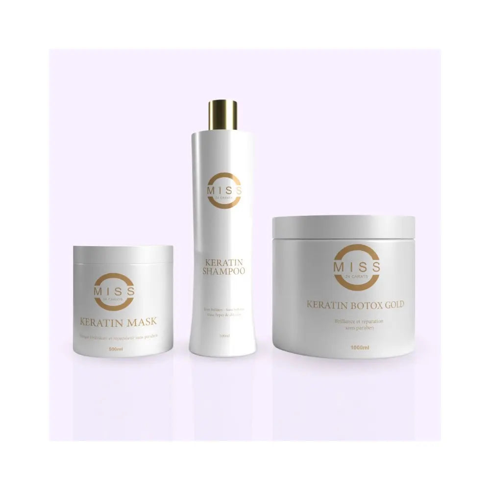 Miss 24 Carats | Keratin | Kit shampoing, Masque & Botox Lissage Expert