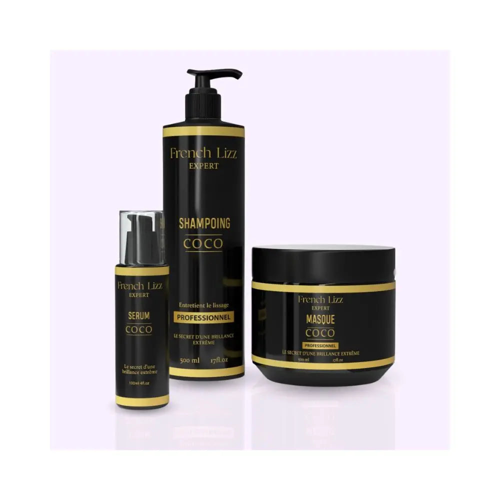 French Lizz | Coco | Trio shampoing masque, sérum - 500ml Lissage Expert