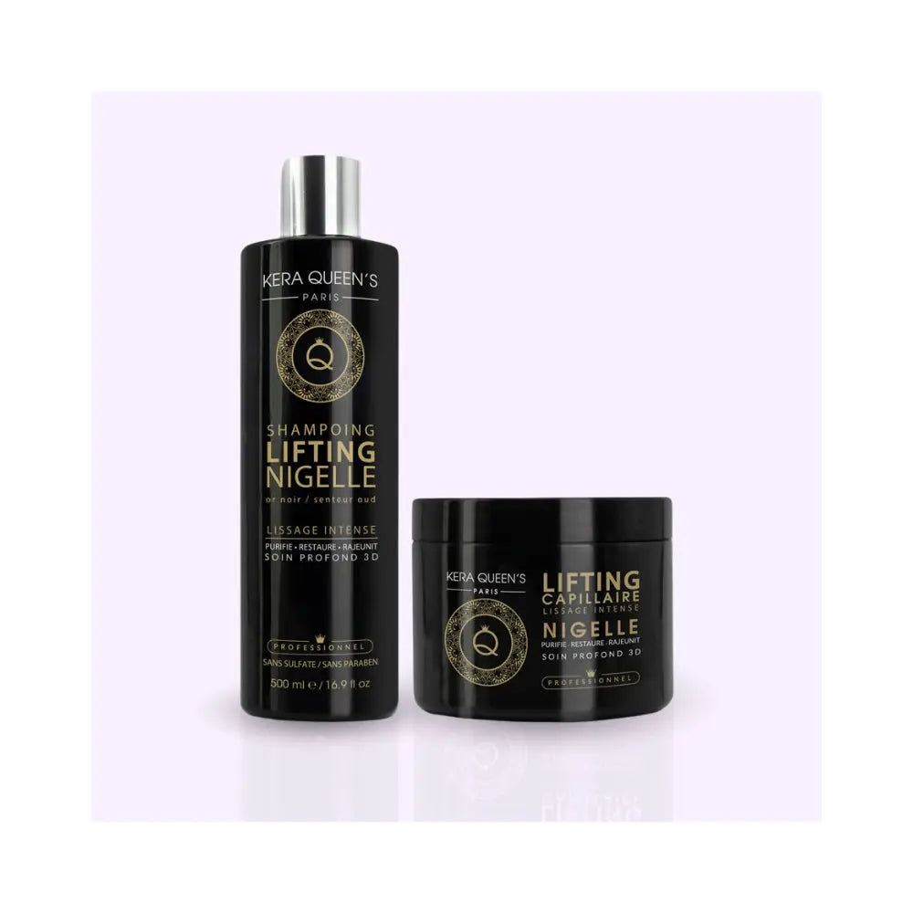 KERA QUEEN'S - Kératine x Ricin - Duo Shampoing & Soin Lifting Lissage Expert