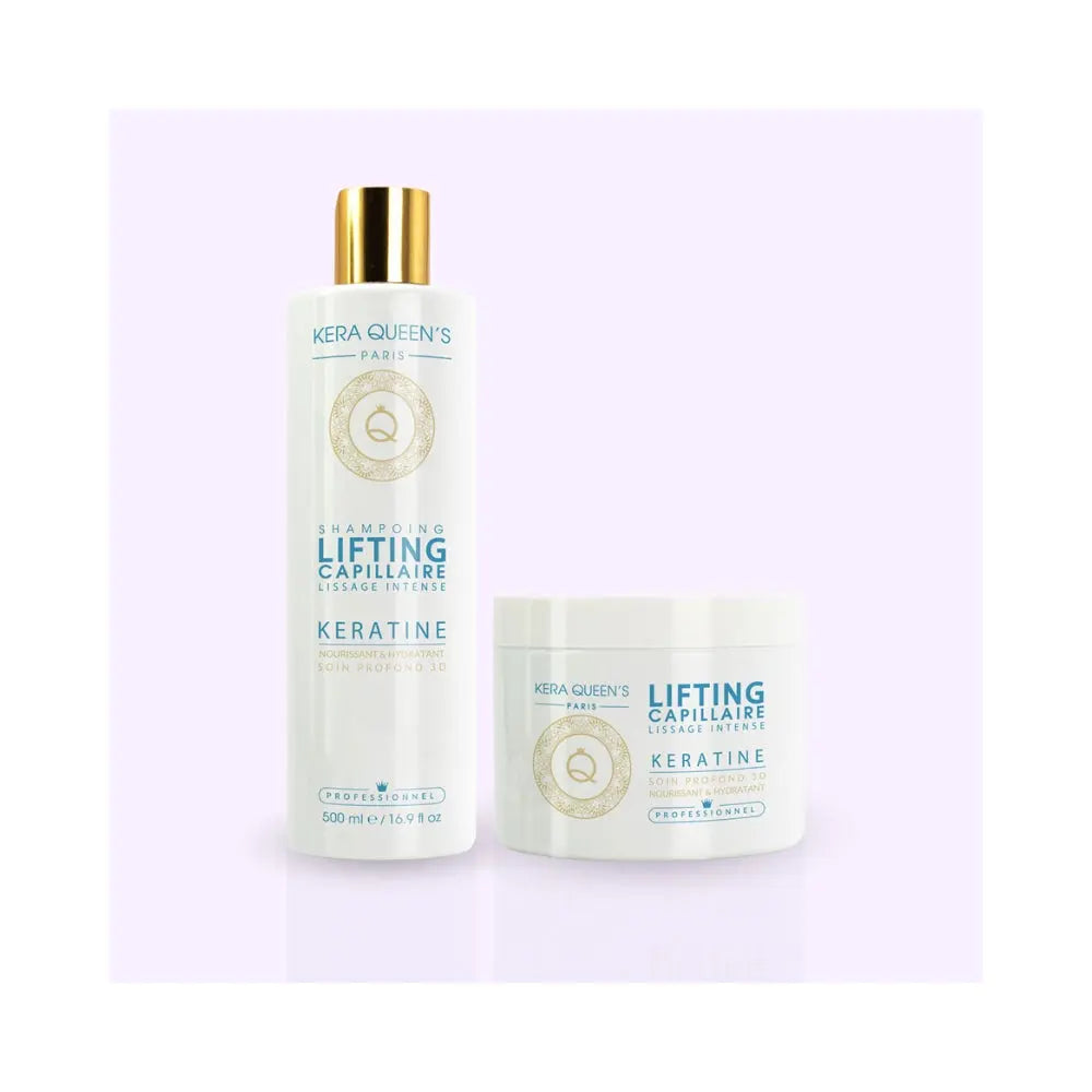 KERA QUEEN'S | Kératine Intense | Shampoing & Soin Lifting Lissage Expert