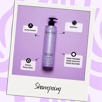 RoseBaie | Spécial Blonde & Blancs Duo | Shampoing & masque Lissage Expert