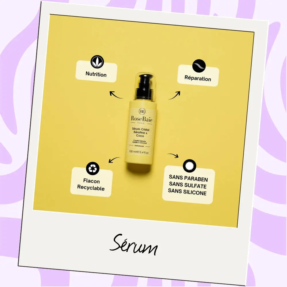 RoseBaie | Kératine x Coco | Trio shampoing, masque & sérum Lissage Expert
