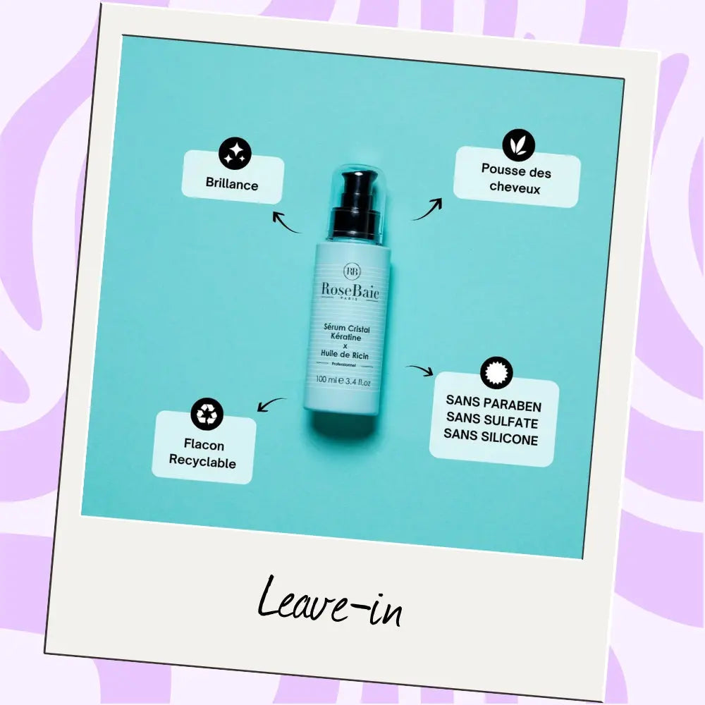 RoseBaie | Kératine x Huile de Ricin | Trio shampoing, masque & sérum Lissage Expert