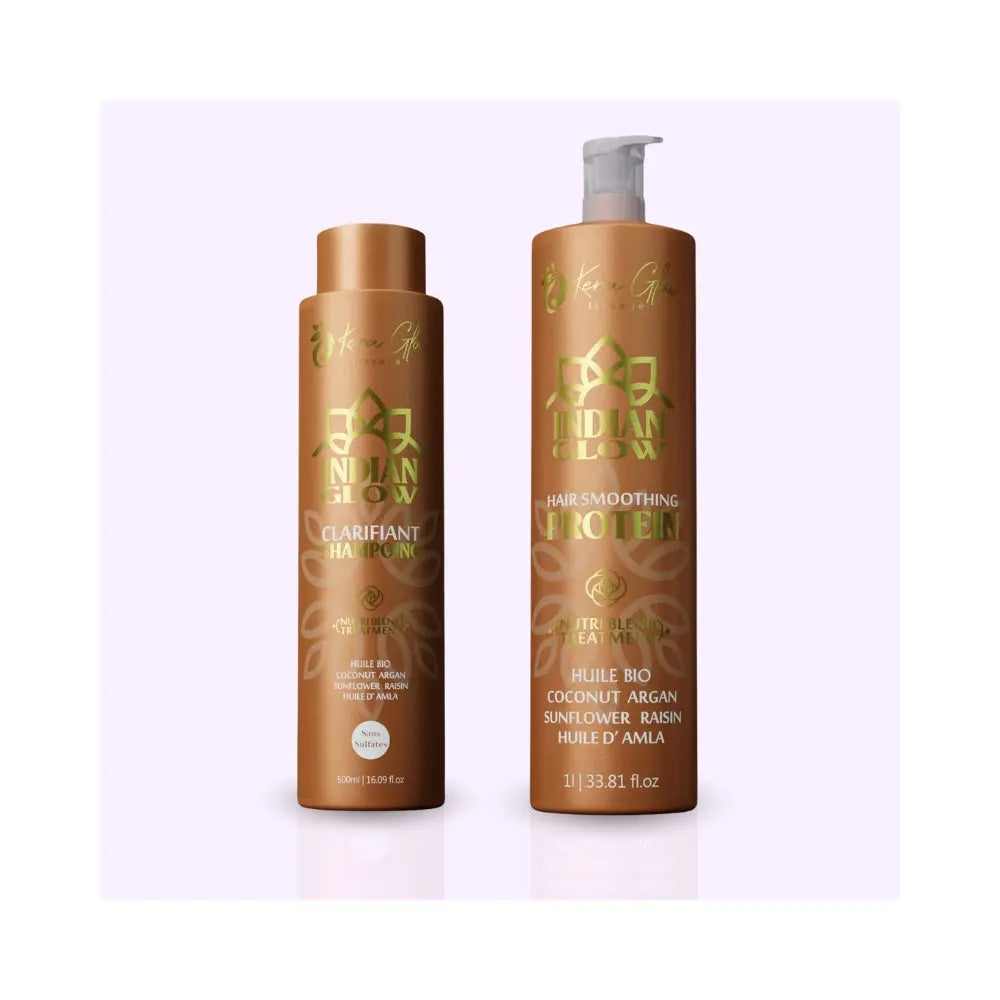 KERAGLOW | Indian Glow | Kit Lissage Indien - 2x1L Lissage Expert