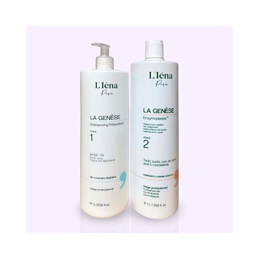 L'Iéna Paris | La genèse Enzymoplastie® | Kit lissage au tanin - 2x1L Lissage Expert