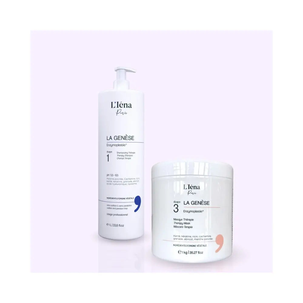 L'Iéna Paris | La Genèse Enzymoplastie® | Shampoing & Masque (Step 1 & 3) Lissage Expert