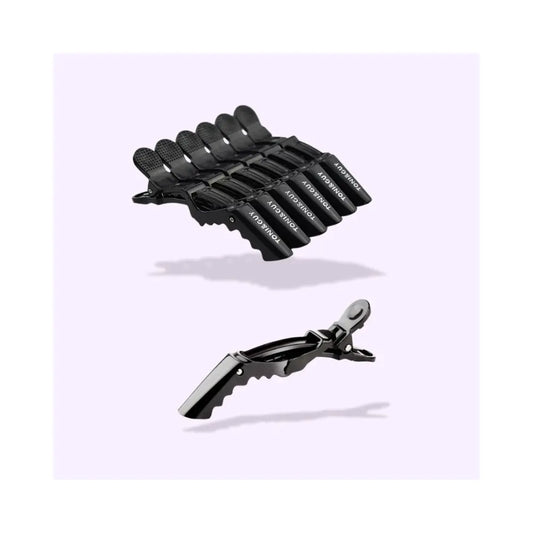 Accessoire | Pack de pinces crocodile noires 10cm - x6 Lissage Expert