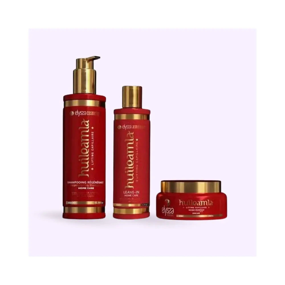 Elyssa Cosmetiques | Huile d'Amla | Trio shampoing, leavin & masque Lissage Expert