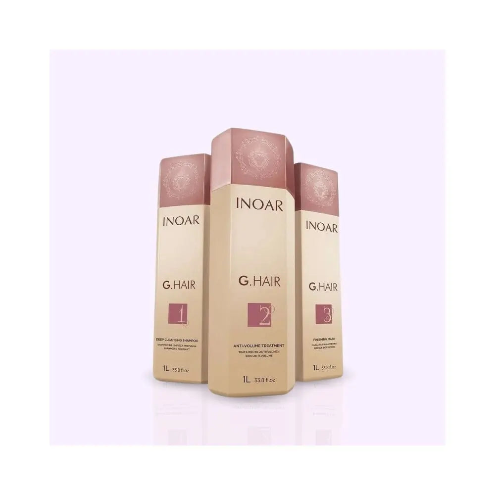 Inoar | G-HAIR | Kit lissage Brésilien - 3x1L Lissage Expert
