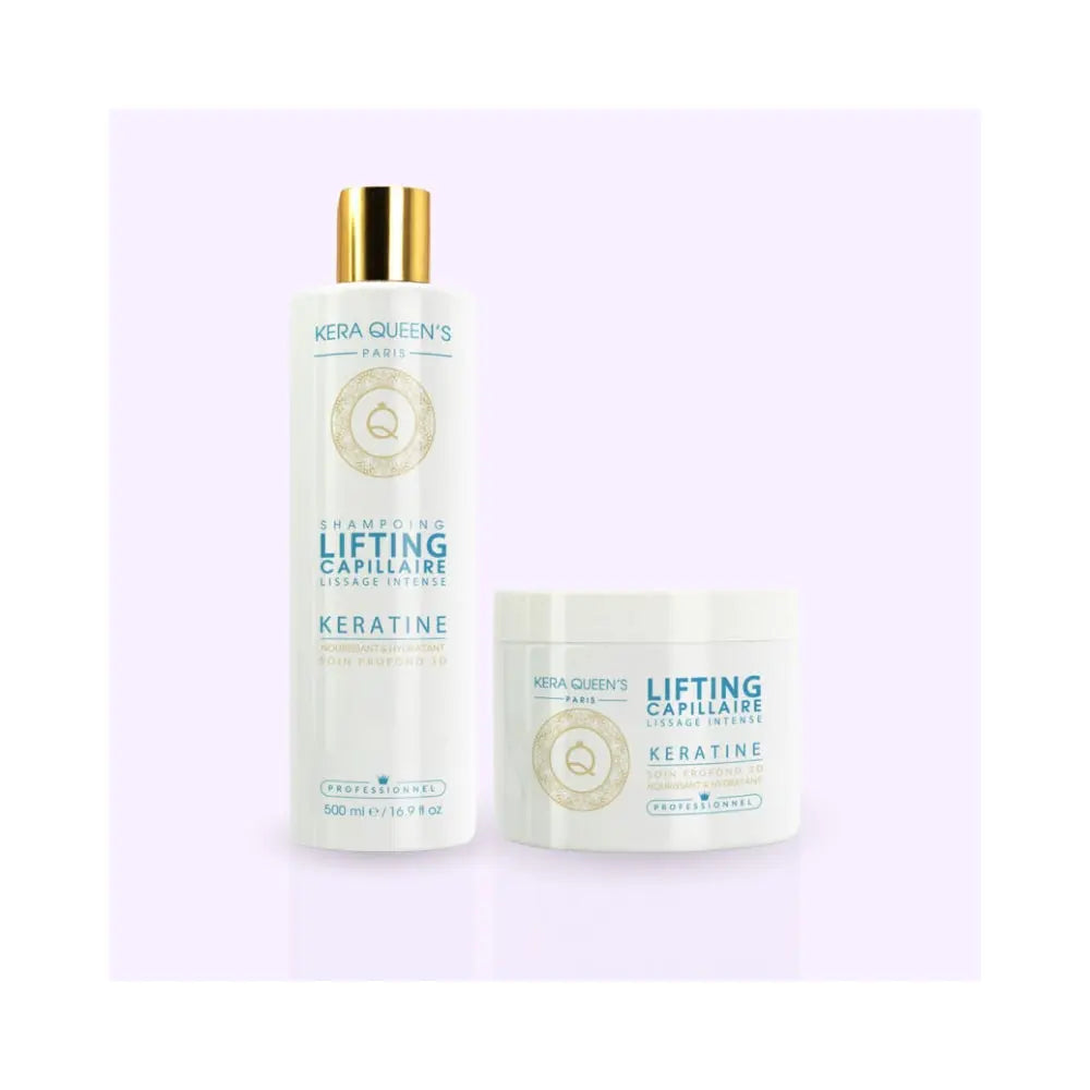 KERA QUEEN'S - Kératine Intense - Duo Shampoing & Soin Lifting Lissage Expert