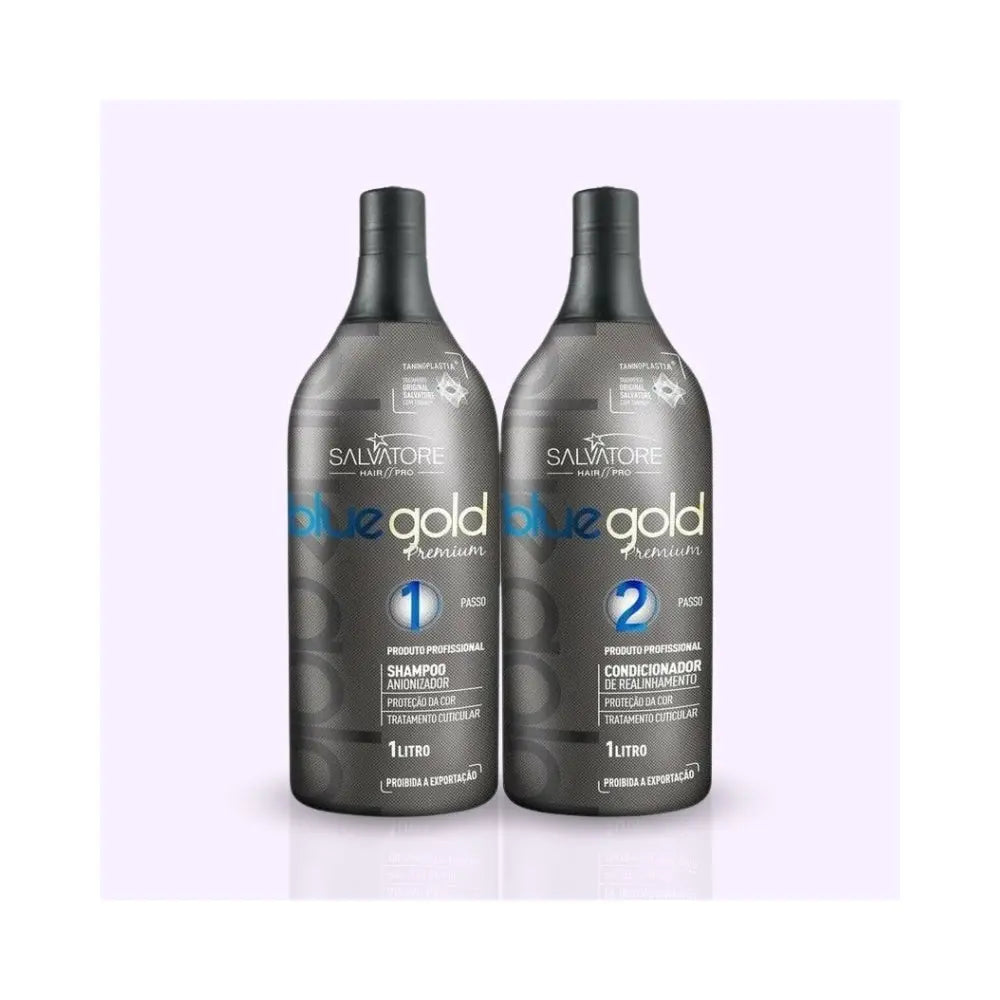 Salvatore | Blue Gold Premium | Kit lissage au tanin - 2x1L Lissage Expert
