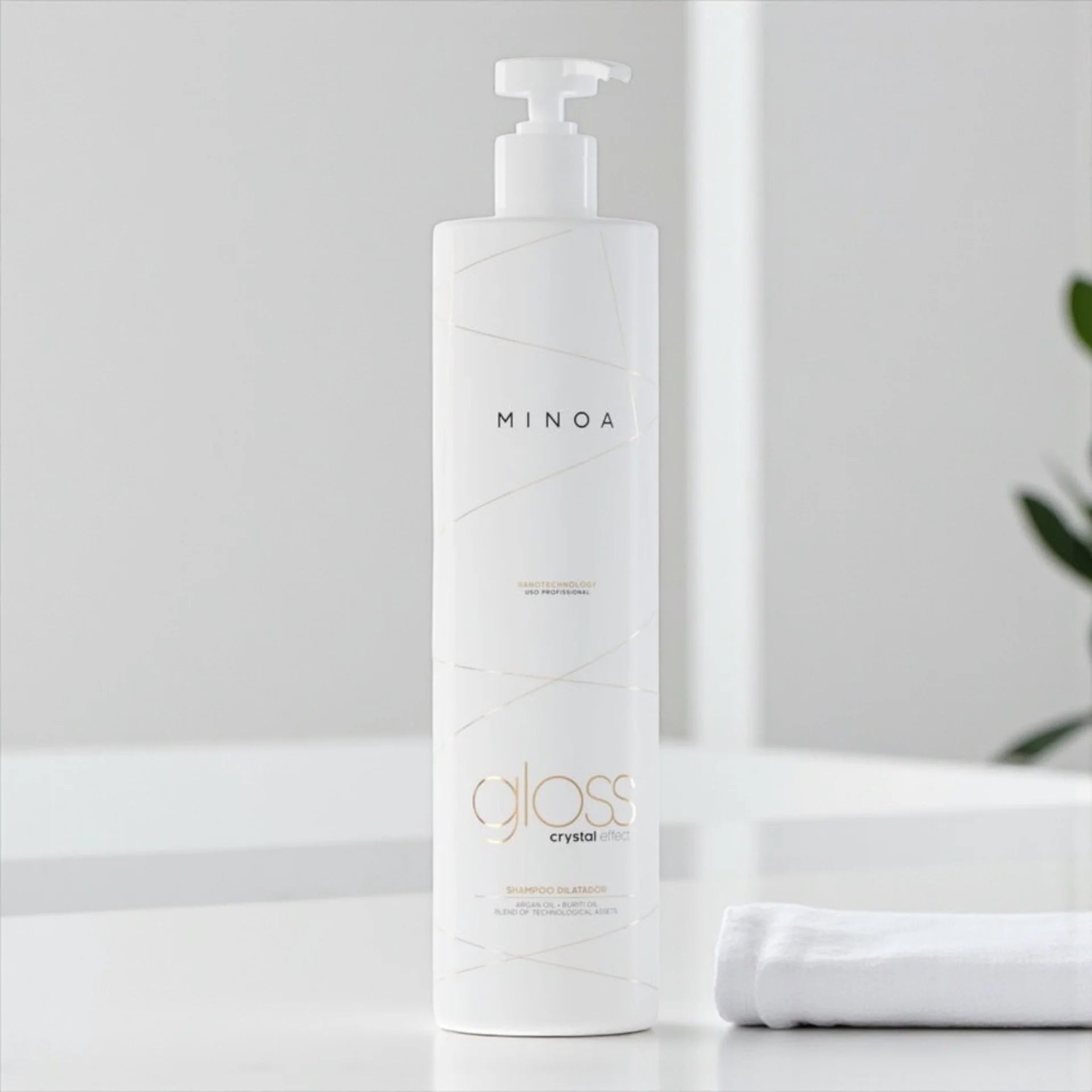 MINOA | Gloss Crystal Effect | Shampoing Clarifiant - 1L Lissage Expert