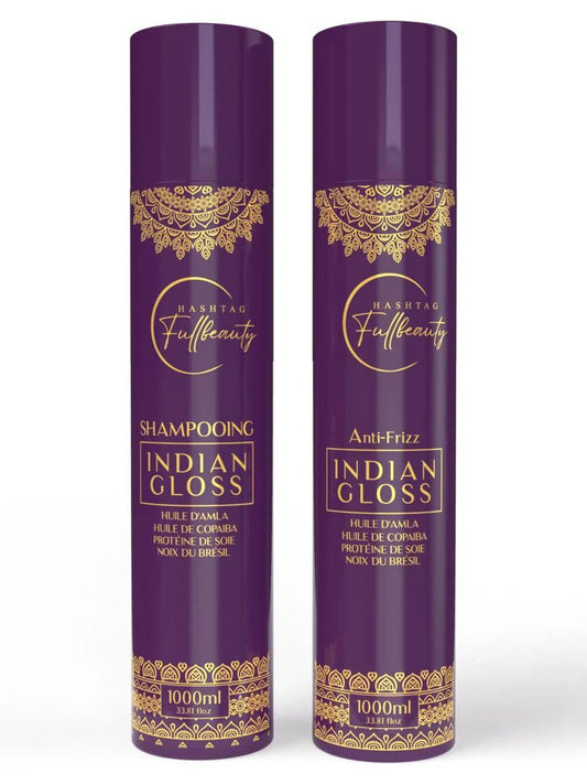 Indian Gloss nouveau lissage indien 2 produits INDIANA GLOSS